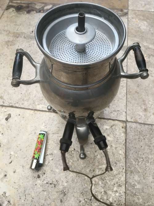 vintage Russian Samavar electric , untested dynamotherm , missing top piece untested