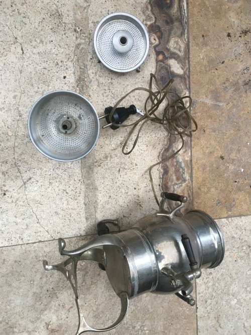 vintage Russian Samavar electric , untested dynamotherm , missing top piece untested