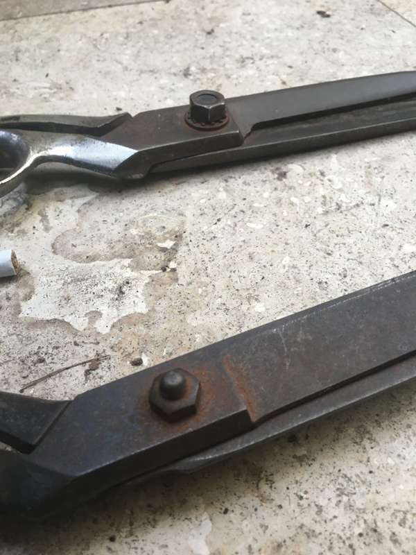 vintage pair of textile scissors no 10 and 12