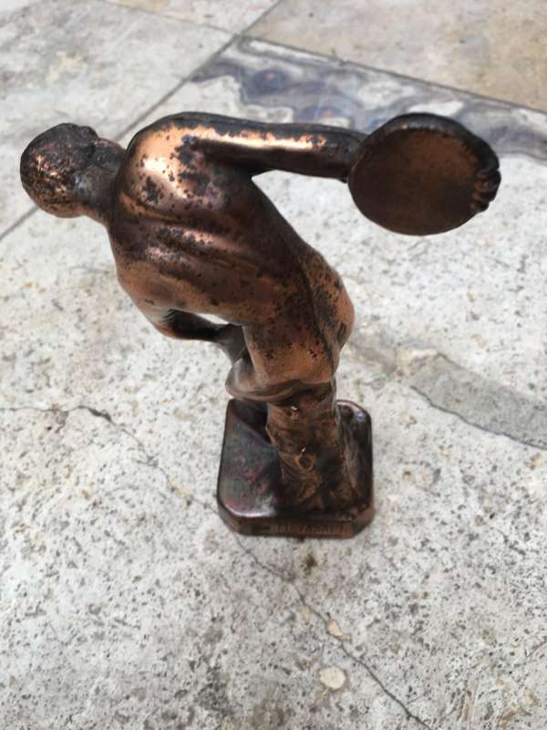 Greek Sculpture  DISCOBOLUS OLYMPIC GAMES Copper Metal Statue
