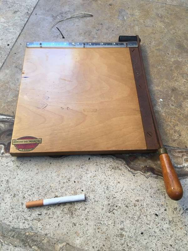 vintage paper Guillotine , the adhesive dry mounting co London