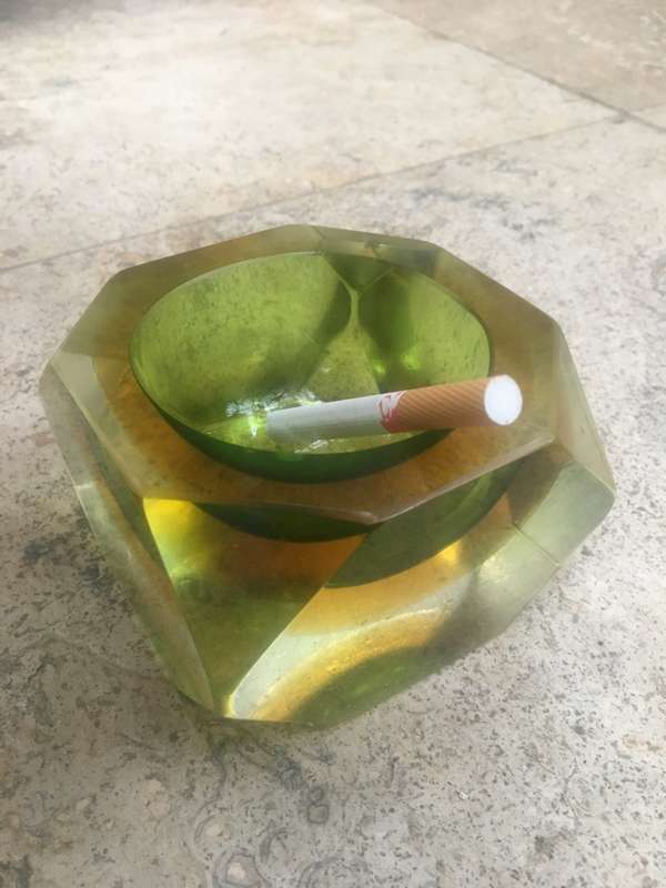Vintage  Murano glass ashtray by Flávio poli