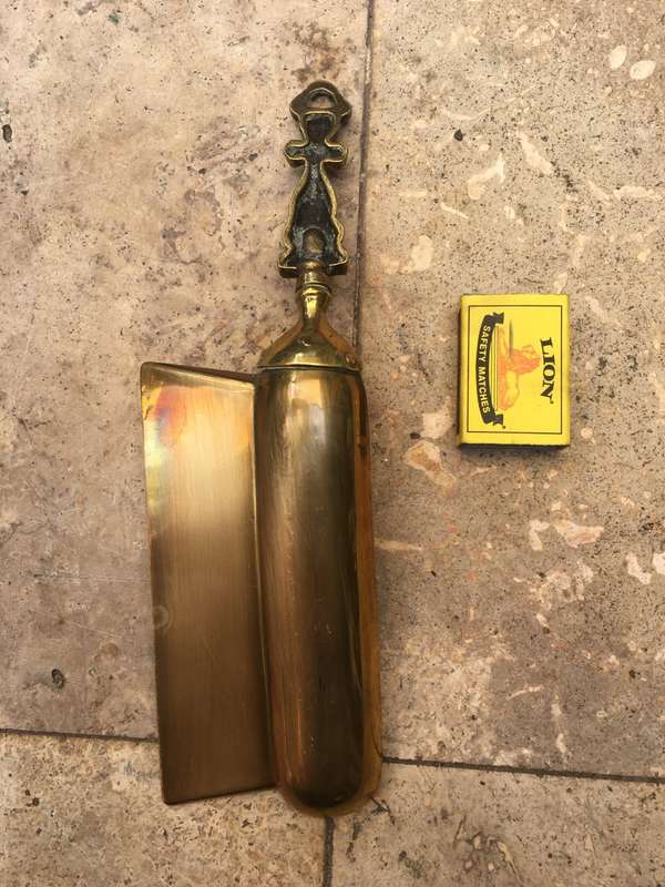 vintage brass dust pan