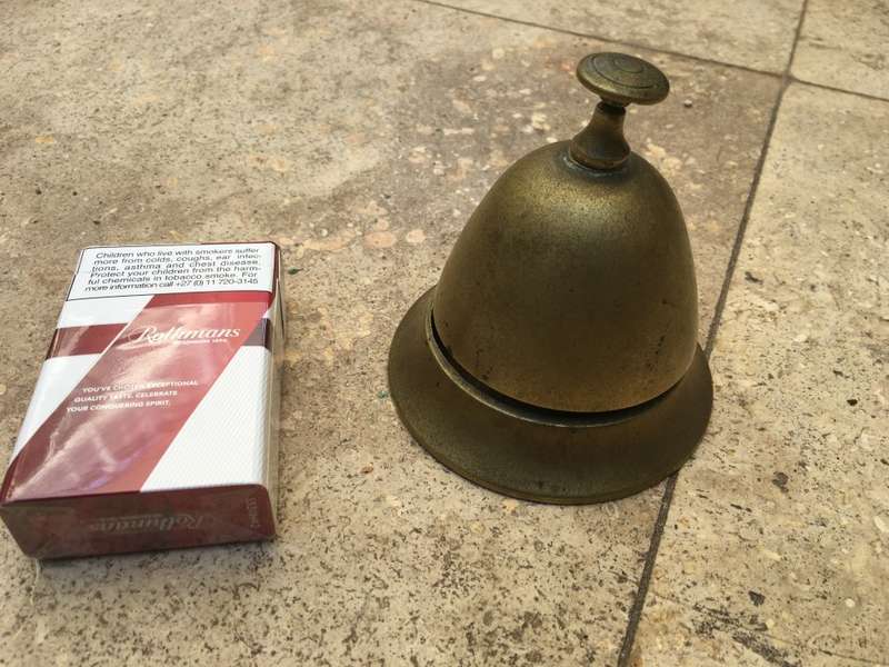 vintage brass reception service bell
