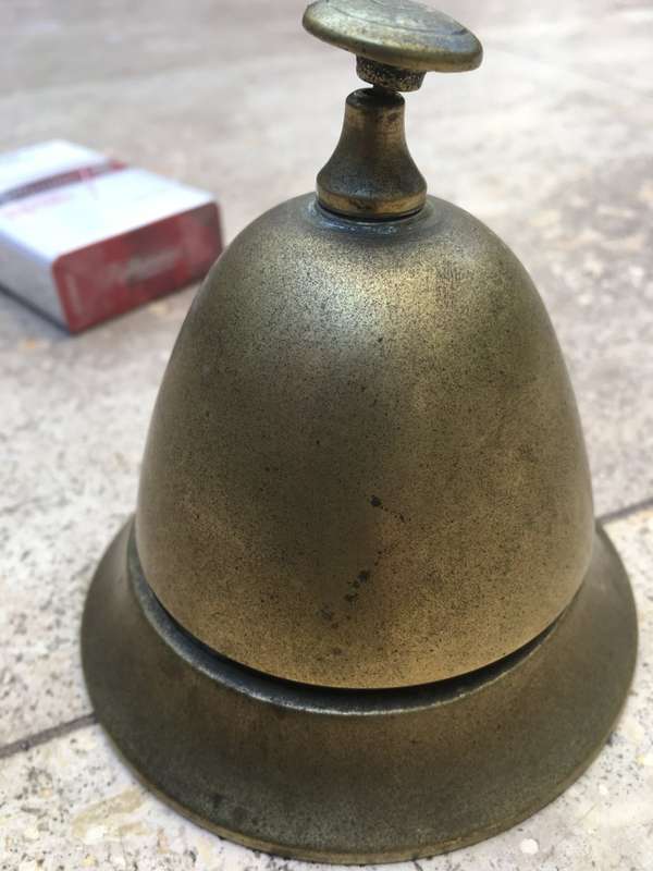 vintage brass reception service bell