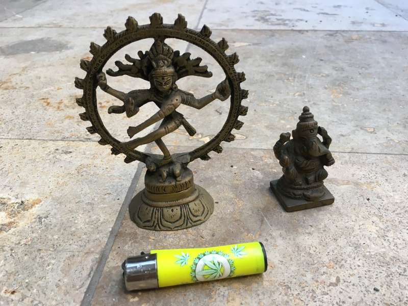 vintage brass shiva and brass tibetan Hongge Ganapati Ganesha lord god elephant pair