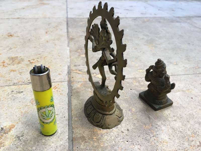 vintage brass shiva and brass tibetan Hongge Ganapati Ganesha lord god elephant pair