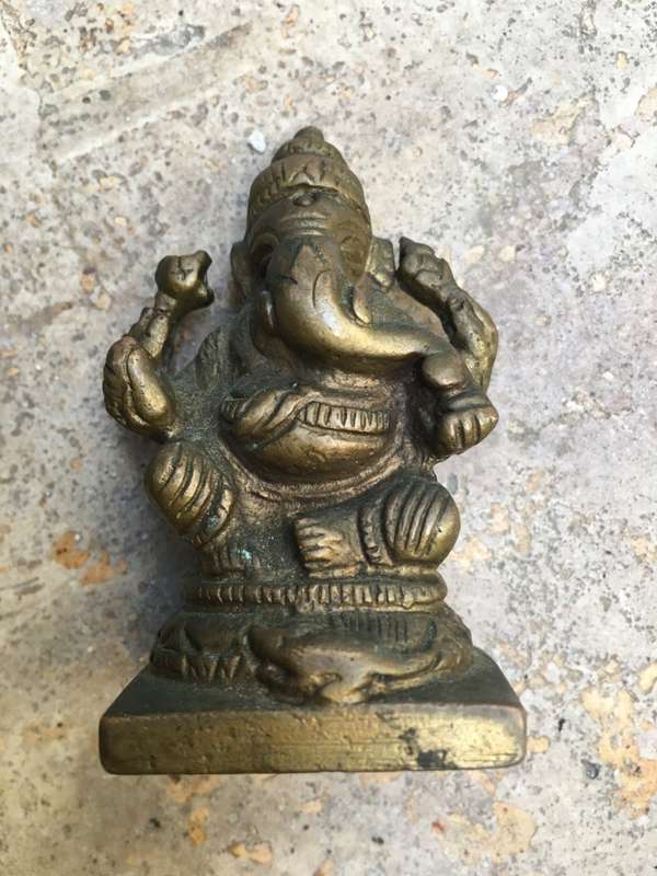 vintage brass shiva and brass tibetan Hongge Ganapati Ganesha lord god elephant pair