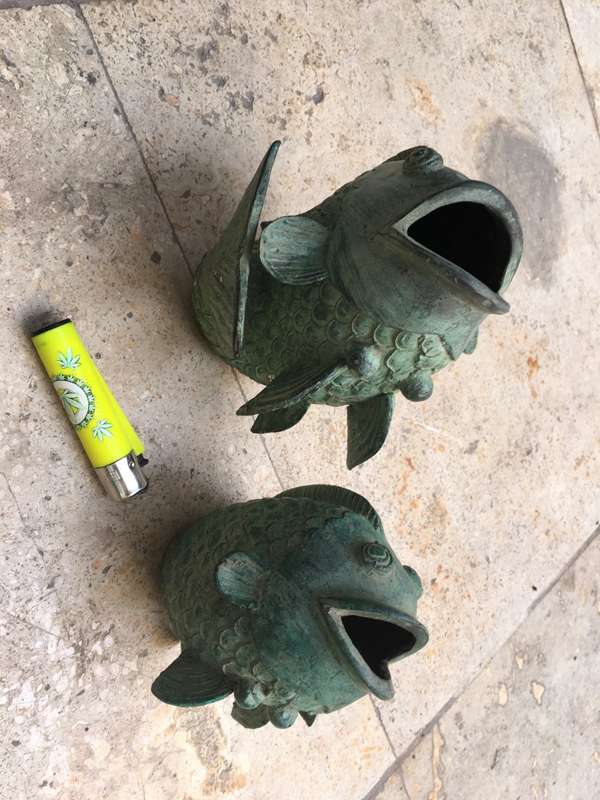 bronze fish pair