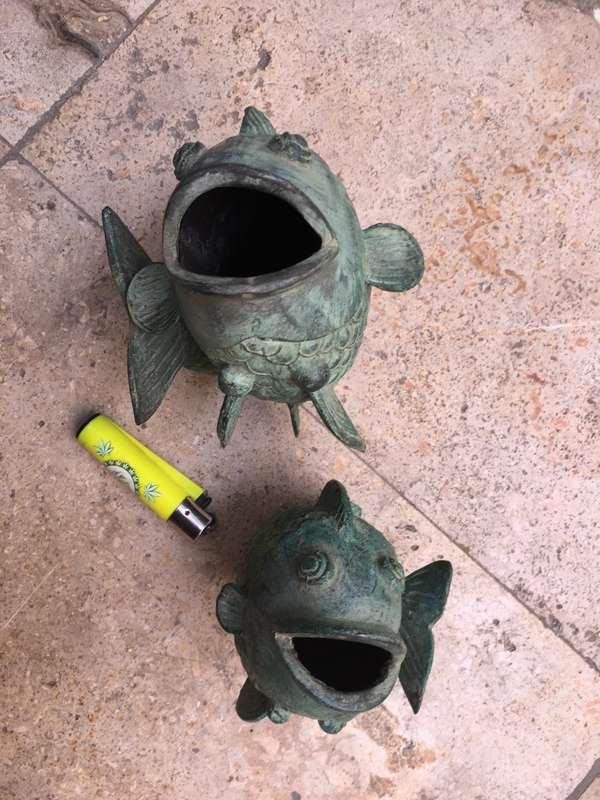 bronze fish pair