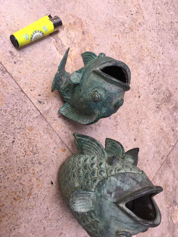 bronze fish pair