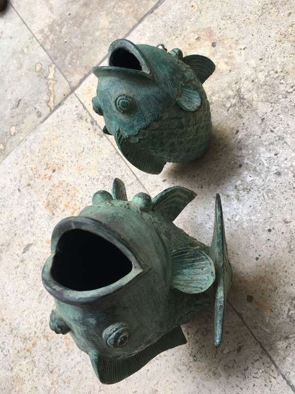 bronze fish pair