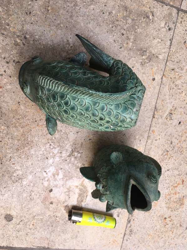 bronze fish pair