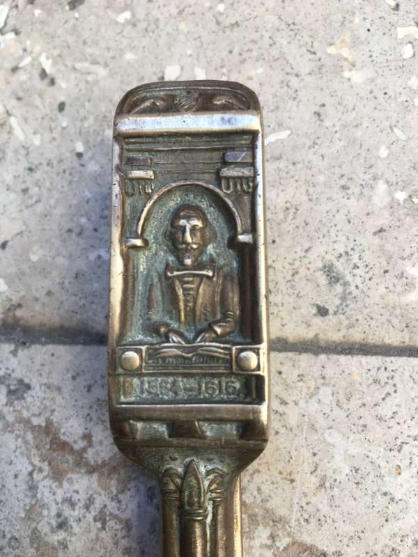 vintage brass nautical the Revenge 1588 corkscrew , bottle opener and nut cracker with cradle