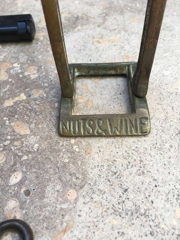vintage brass nautical the Revenge 1588 corkscrew , bottle opener and nut cracker with cradle