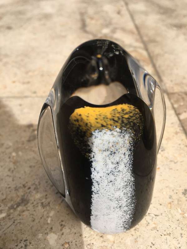 vintage murano penquin and owl pair