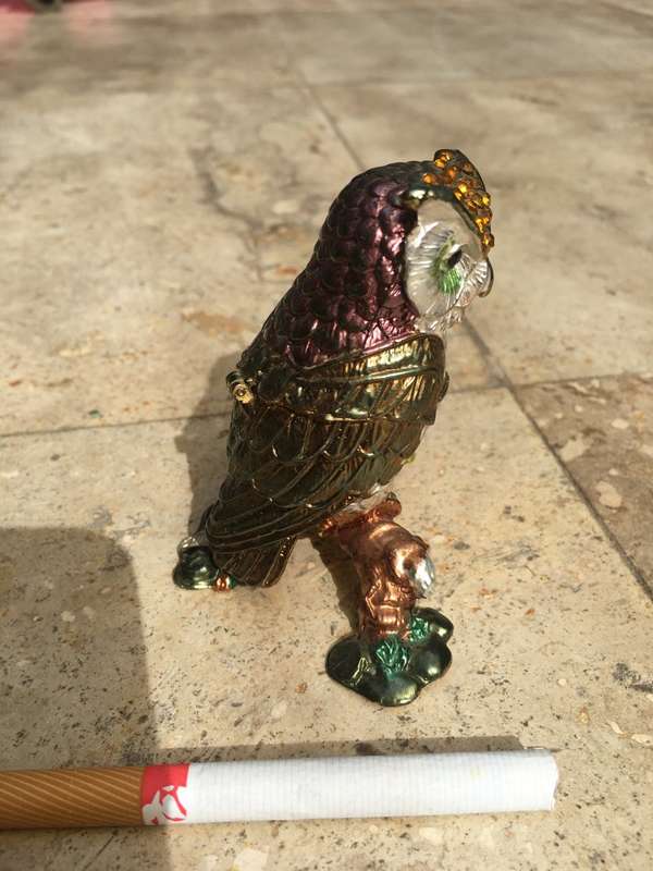 eagle owl trinket box