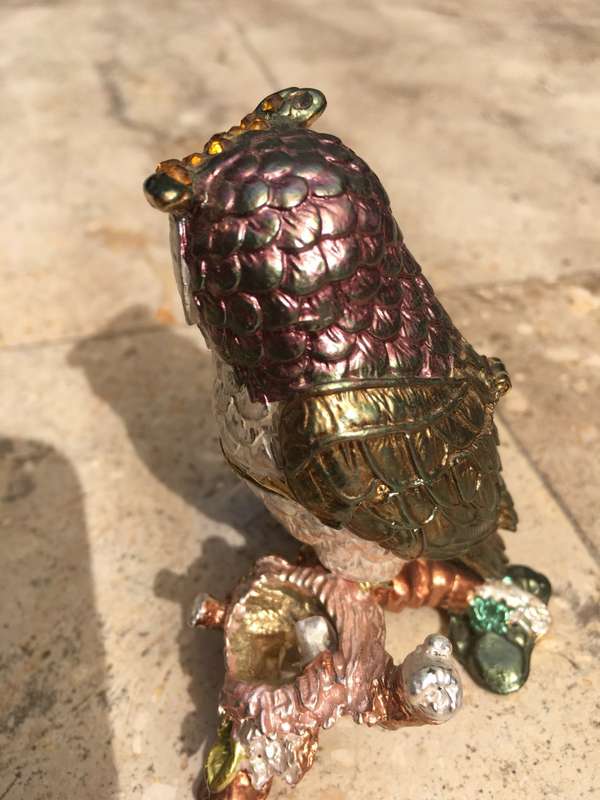 eagle owl trinket box