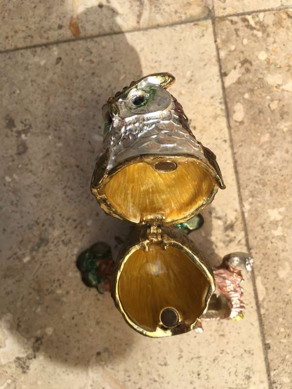 eagle owl trinket box