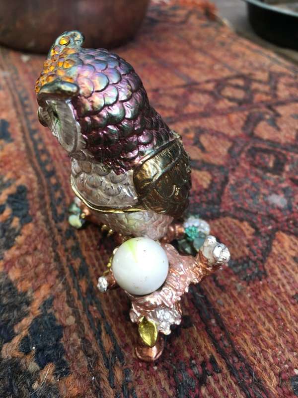 eagle owl trinket box