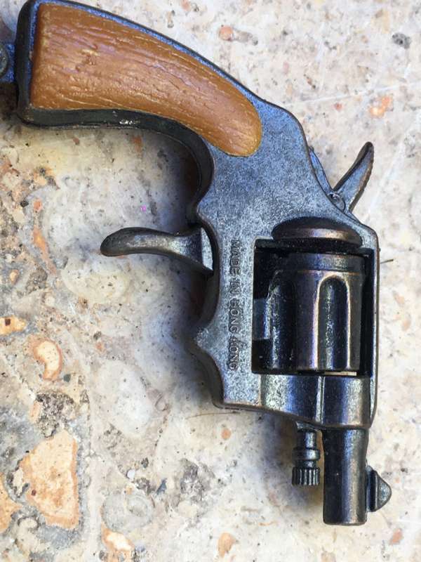 vintage miniature cap gun  hong kong keyring