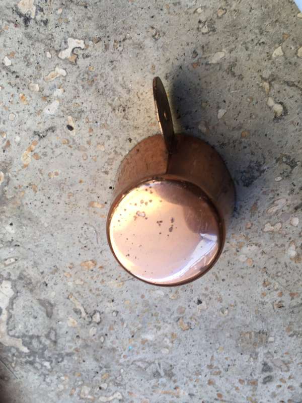 vintage copper shot cup half penny Rhodesia 1964