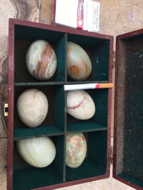 precious stone egg eggs lot of 6 JUMBO