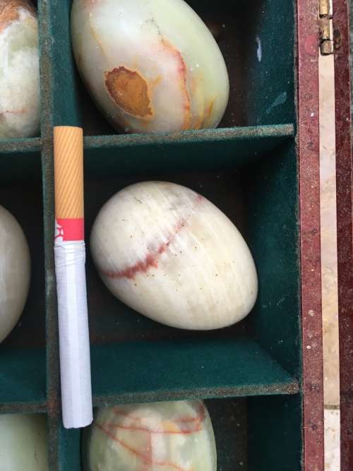 precious stone egg eggs lot of 6 JUMBO