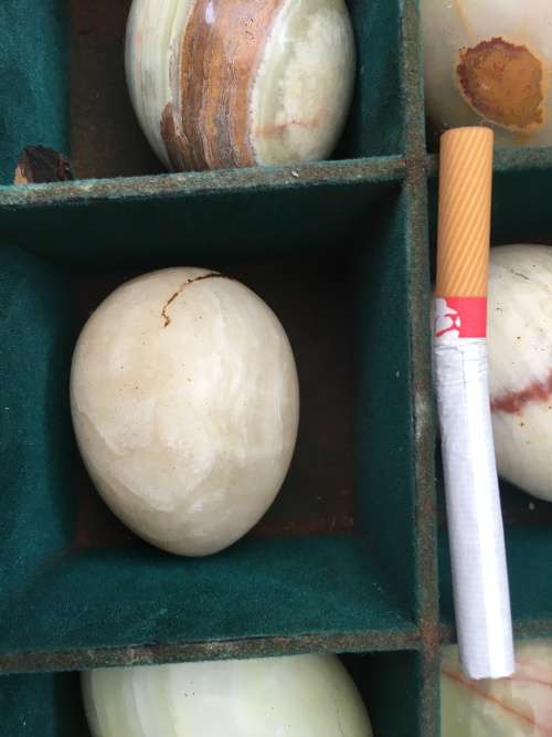 precious stone egg eggs lot of 6 JUMBO
