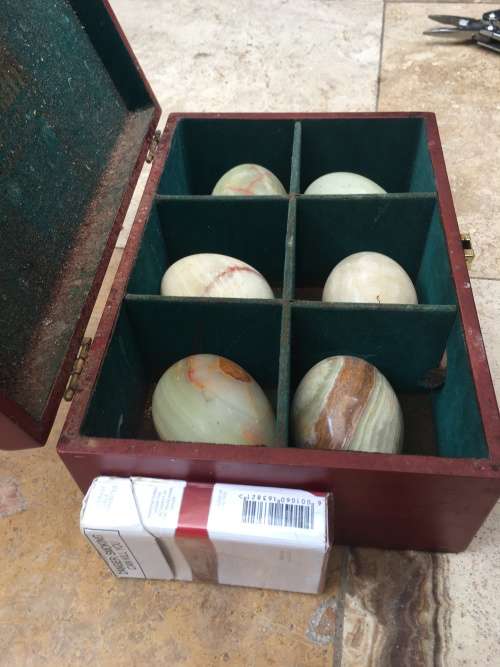 precious stone egg eggs lot of 6 JUMBO