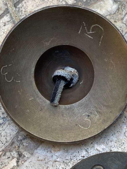 vintage large bronze tingsha tibet bells cymbols 7.4 cm diameter