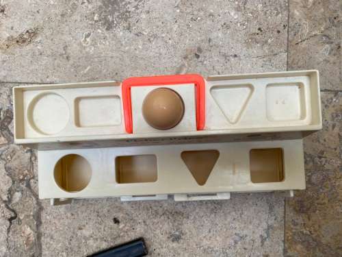 vintage Fisher Price pre school shape sorter toy 412 ,  1974 , no shapes