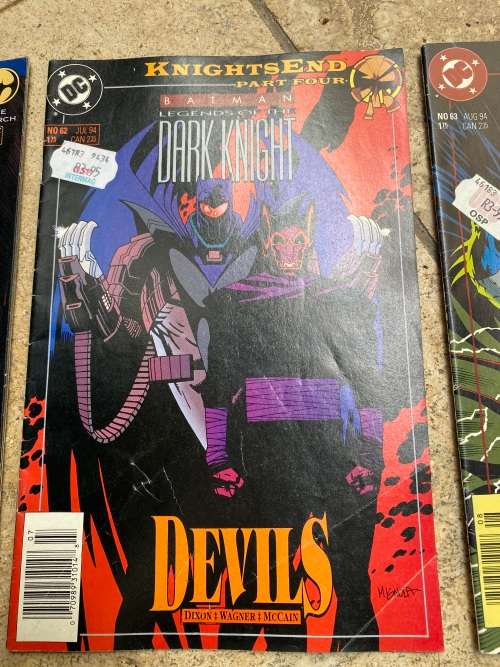 vintage DC batman legend of the dark knight no 61, 62 and  63 , 1994