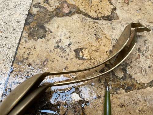 Vintage Serving Spoon spoons Brass Siam Thai Style Strong Old Brass Collectible pair