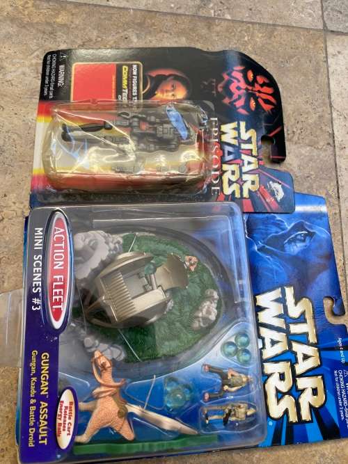 star wars action fleet mini scenes 3 episode one with pvc figurine boxed