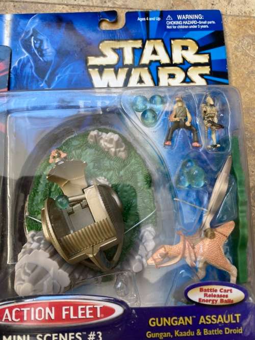 star wars action fleet mini scenes 3 episode one with pvc figurine boxed