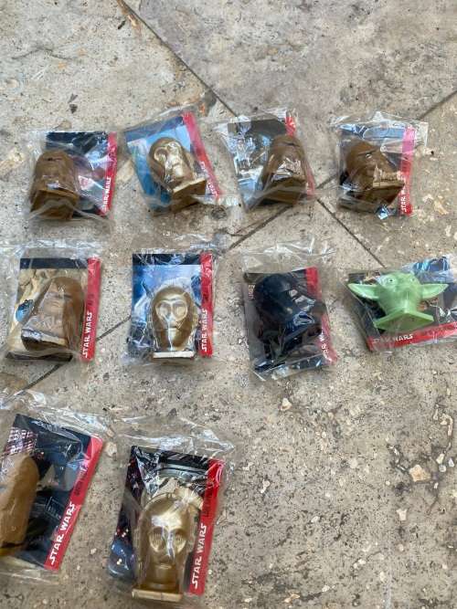 vintage topps starwars star wars trading card with pvc toy toys 1995 lot of 10