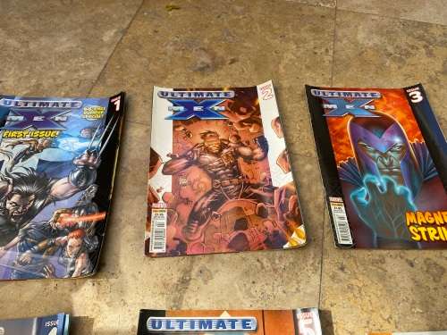marvel ultimate X men XMEN issue 1 , 2 , 3 , 4 , 5 . 6 , 7 , 8 and 9 year 2003