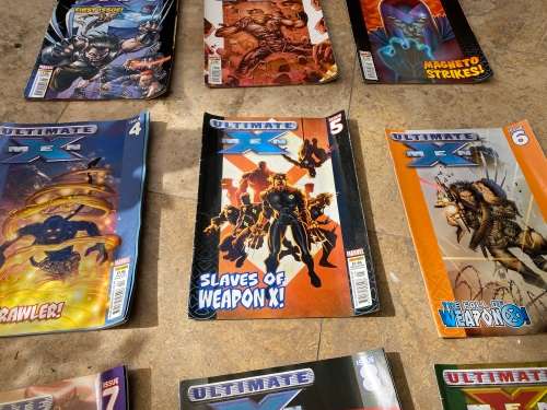 marvel ultimate X men XMEN issue 1 , 2 , 3 , 4 , 5 . 6 , 7 , 8 and 9 year 2003