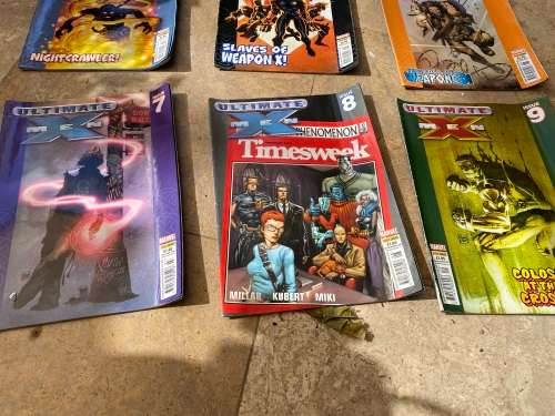 marvel ultimate X men XMEN issue 1 , 2 , 3 , 4 , 5 . 6 , 7 , 8 and 9 year 2003