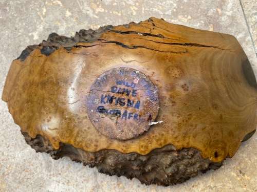 vintage wild olive knysna  wood ashtray
