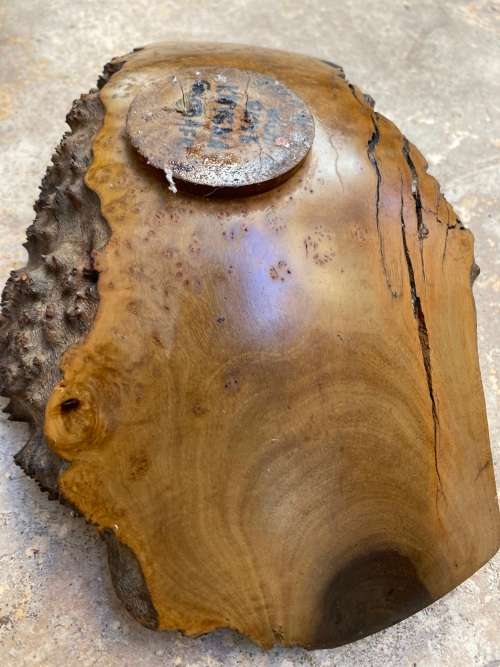 vintage wild olive knysna  wood ashtray