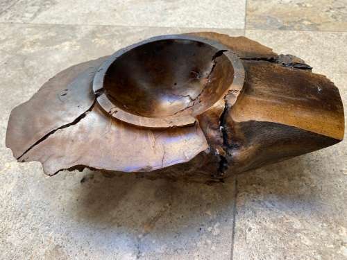 vintage wild olive knysna  wood ashtray