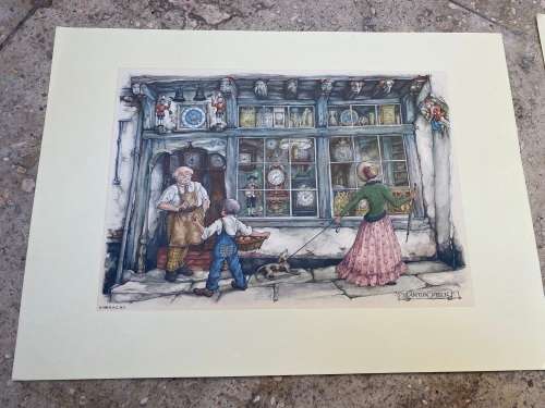 vintage ANTON PIECK PRINT lot of 4 donald art printed in Holland