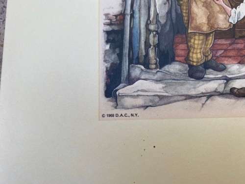 vintage ANTON PIECK PRINT lot of 4 donald art printed in Holland