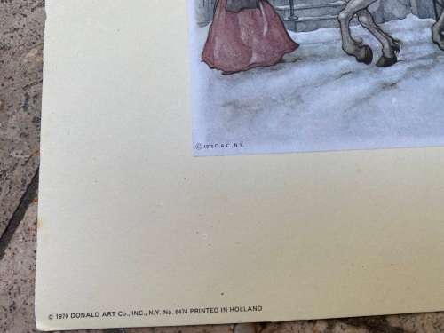vintage ANTON PIECK PRINT lot of 4 donald art printed in Holland