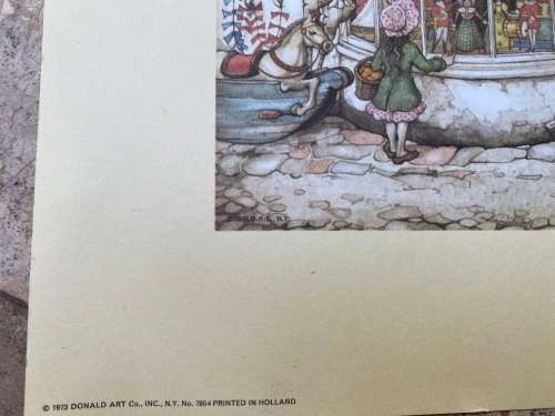 vintage ANTON PIECK PRINT lot of 4 donald art printed in Holland