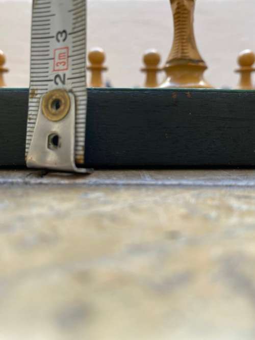 vintage chess set wooden pieces