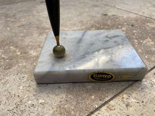 vintage marble elweco pen holder penholder