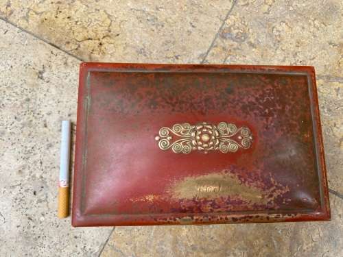 vintage WMF footed brass box no 72 trinket box engraved